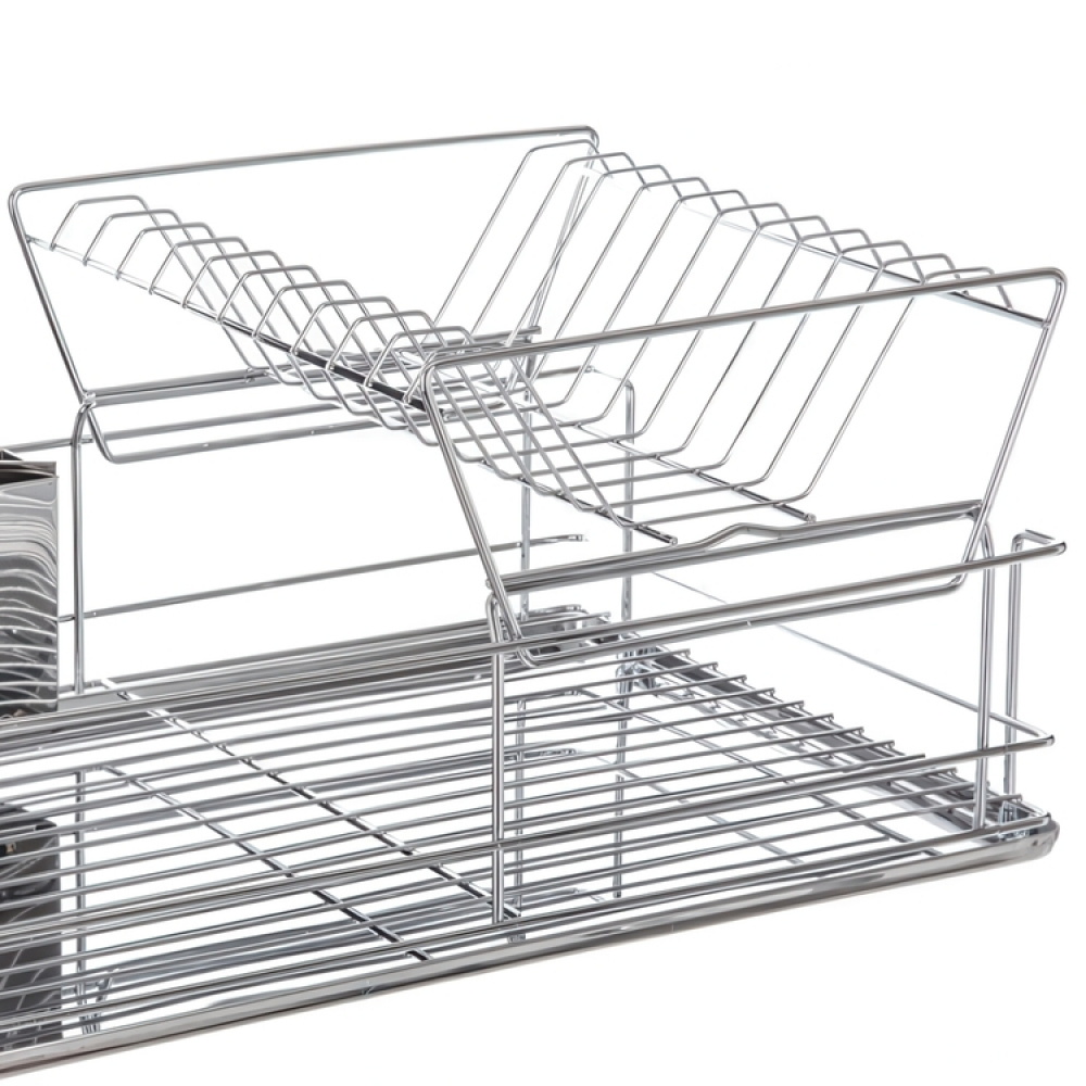 Dish Rack, in stainless steel, INOX, 47 x 33 x H 23 cm, Silver in the group Storage / Kitchen storage / Dish racks and sink accessories at SmartaSaker.se (40437)