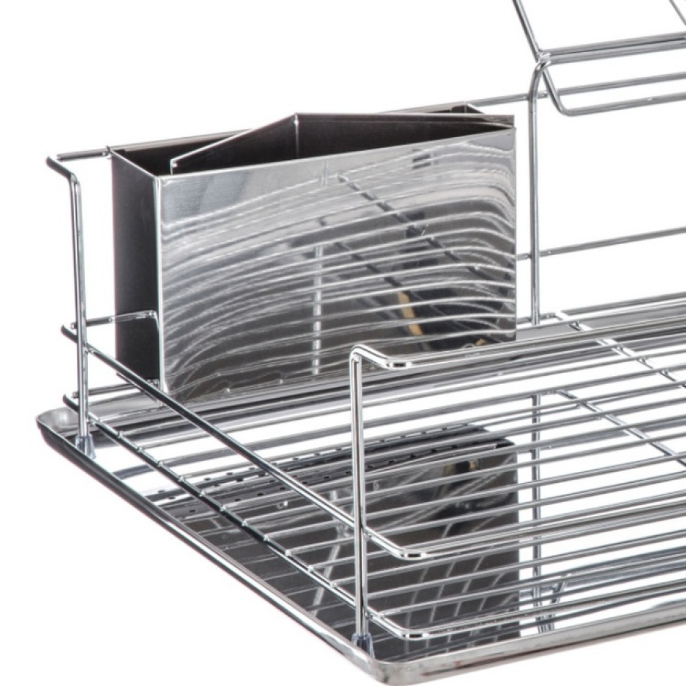 Dish Rack, in stainless steel, INOX, 47 x 33 x H 23 cm, Silver in the group Storage / Kitchen storage / Dish racks and sink accessories at SmartaSaker.se (40437)
