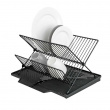 Dish Rack with Drip Mat, NELIA, 34 x 40 x H 25 cm, Black Dish Rack with Drip Mat, NELIA, 34 x 40 x H 25 cm, Black