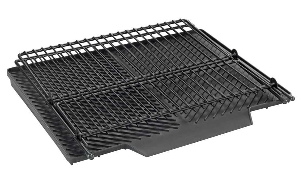 Dish Rack with Drip Mat, NELIA, 34 x 40 x H 25 cm, Black in the group Storage / Kitchen storage / Dish racks and sink accessories at SmartaSaker.se (40438)
