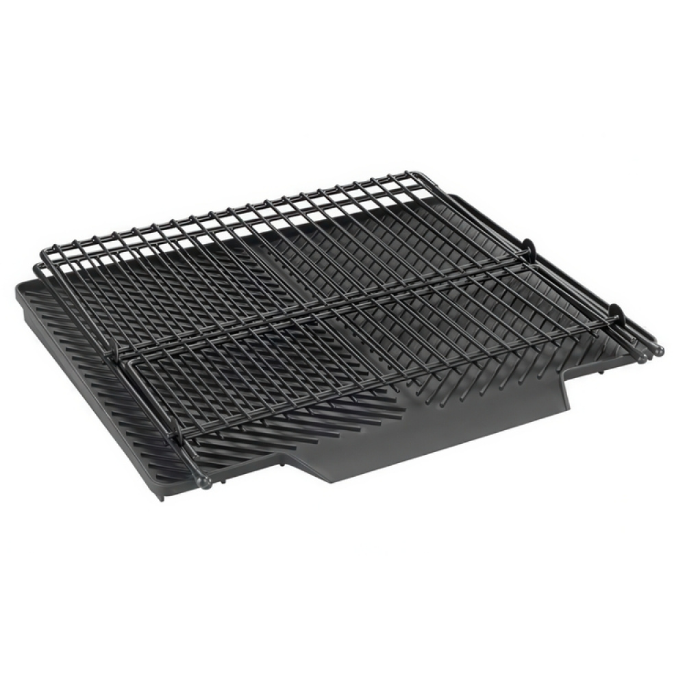Dish Rack with Drip Mat, NELIA, 34 x 40 x H 25 cm, Black in the group Storage / Kitchen storage / Dish racks and sink accessories at SmartaSaker.se (40438)