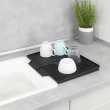 Dish Rack with Drip Mat, NELIA, 34 x 40 x H 25 cm, Black Dish Rack with Drip Mat, NELIA, 34 x 40 x H 25 cm, Black