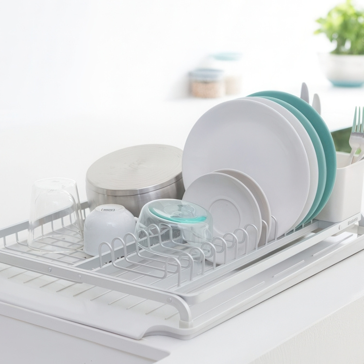 Dish Rack with cutlery basket, BRABANTIA , 49 x 38,6 x H 14 cm in the group Storage / Kitchen storage / Dish racks and sink accessories at SmartaSaker.se (40439)