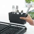 Dish rack with cutlery basket, Brabantia