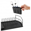 Dish Rack with cutlery basket, Extra Narrow, BASIC, 47,5 x 26,5 x H11 cm, Black Dish Rack with cutlery basket, Extra Narrow, BASIC, 47,5 x 26,5 x H11 cm, Black