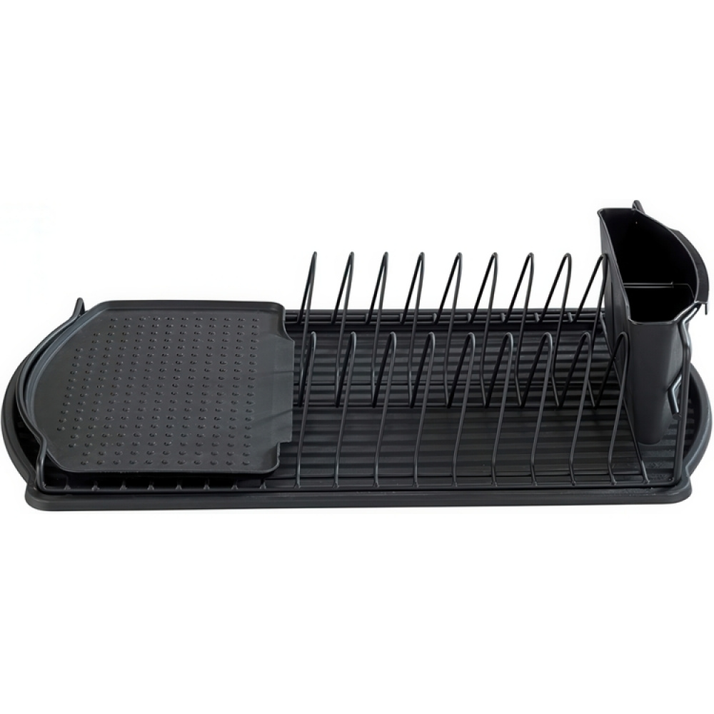 Dish Rack with cutlery basket, Extra Narrow, BASIC, 47,5 x 26,5 x H11 cm, Black in the group Storage / Kitchen storage / Dish racks and sink accessories at SmartaSaker.se (40440)