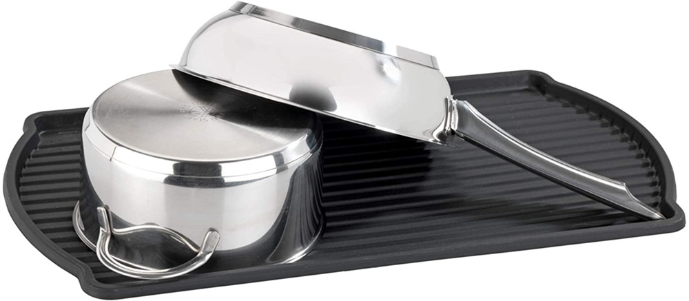 Dish Rack with cutlery basket, Extra Narrow, BASIC, 47,5 x 26,5 x H11 cm, Black in the group Storage / Kitchen storage / Dish racks and sink accessories at SmartaSaker.se (40440)