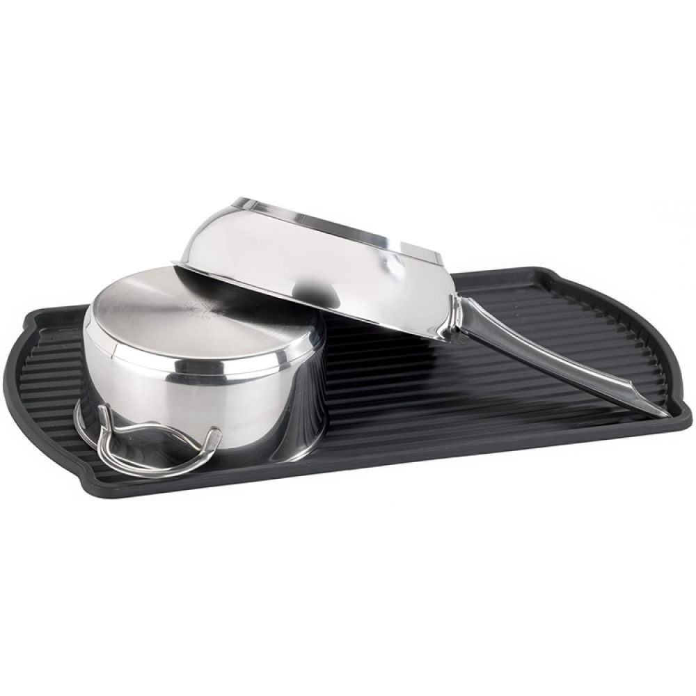 Dish Rack with cutlery basket, Extra Narrow, BASIC, 47,5 x 26,5 x H11 cm, Black in the group Storage / Kitchen storage / Dish racks and sink accessories at SmartaSaker.se (40440)