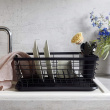 Dish Rack with cutlery basket, Metal, DRIP RACK, 36 x 30 x H 15 cm