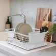 Dish Rack with cutlery basket, Metal, DRIP RACK, 36 x 30 x H 15 cm