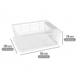 Dish Rack with cutlery basket, Metal, DRIP RACK, 36 x 30 x H 15 cm