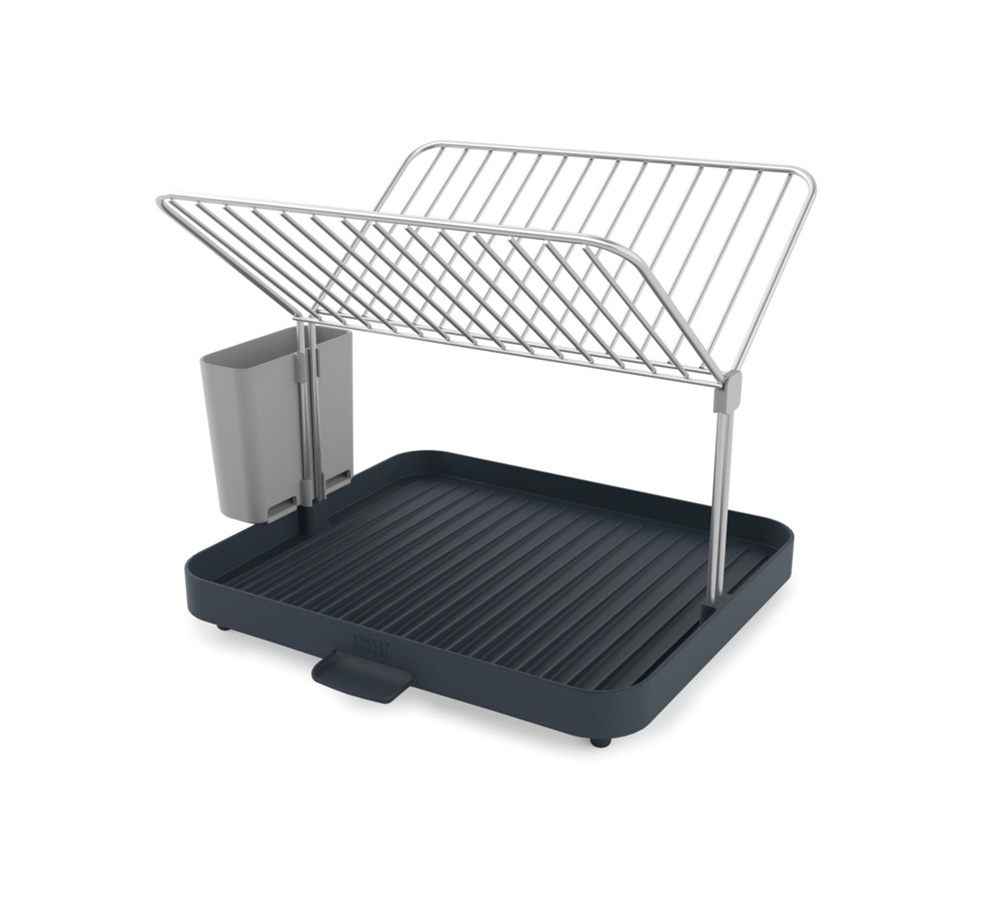 Dish drainer with utensil pot, Y-RACK, 36 x 31 x 29 cm, Joseph Joseph, Grey / Silver in the group Storage / Kitchen storage / Dish racks and sink accessories at SmartaSaker.se (40443)