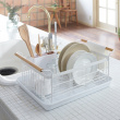 Dish Rack with tray, TOSCA DISH DRAINER, 47 x 33,5 x H 20cm, Yamazaki, White Dish Rack with tray, TOSCA DISH DRAINER, 47 x 33,5 x H 20cm, Yamazaki, White