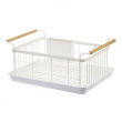 Dish Rack with tray, TOSCA DISH DRAINER, 47 x 33,5 x H 20cm, Yamazaki, White Dish Rack with tray, TOSCA DISH DRAINER, 47 x 33,5 x H 20cm, Yamazaki, White