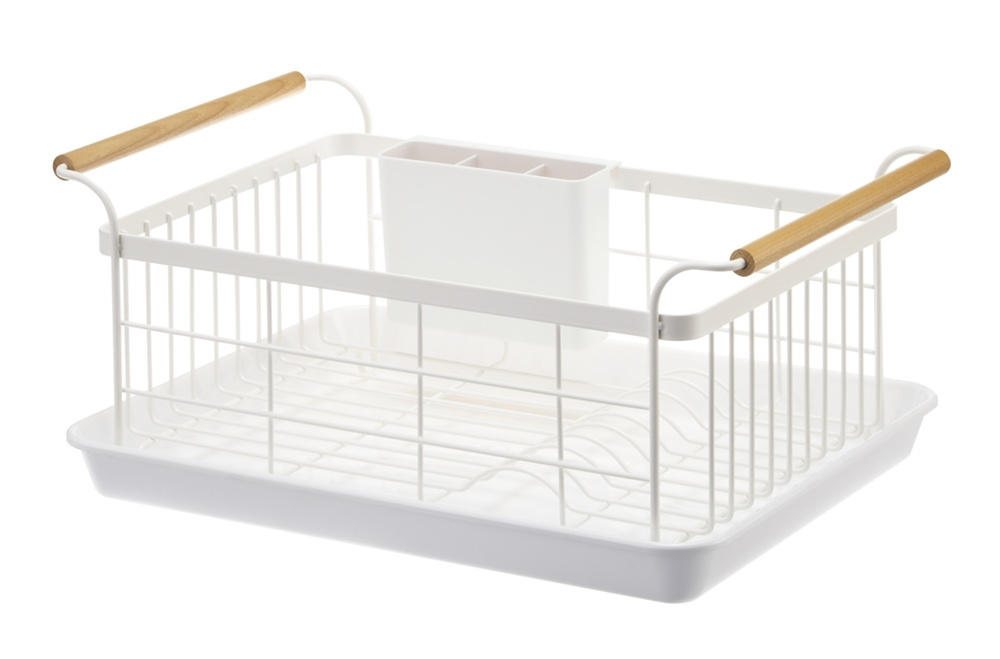 Dish Rack with tray, TOSCA DISH DRAINER, 47 x 33,5 x H 20cm, Yamazaki, White in the group Storage / Kitchen storage / Dish racks and sink accessories at SmartaSaker.se (40444)