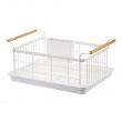 Dish Rack with tray, TOSCA DISH DRAINER, 47 x 33,5 x H 20cm, Yamazaki, White Dish Rack with tray, TOSCA DISH DRAINER, 47 x 33,5 x H 20cm, Yamazaki, White