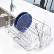Dish rack with drip tray, FORMA DISH DRAINER, 34 x 43 x H13 cm, Stainless steel / clear Dish rack with drip tray, FORMA DISH DRAINER, 34 x 43 x H13 cm, Stainless steel / clear