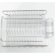 Dish rack with drip tray, FORMA DISH DRAINER, 34 x 43 x H13 cm, Stainless steel / clear Dish rack with drip tray, FORMA DISH DRAINER, 34 x 43 x H13 cm, Stainless steel / clear