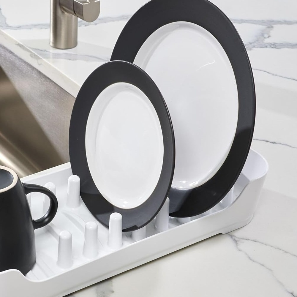 Dish rack, Compact, ID RPET MINI DRAINER, 43 x 19 x H 7,6 cm, White in the group Storage / Kitchen storage / Dish racks and sink accessories at SmartaSaker.se (40451)