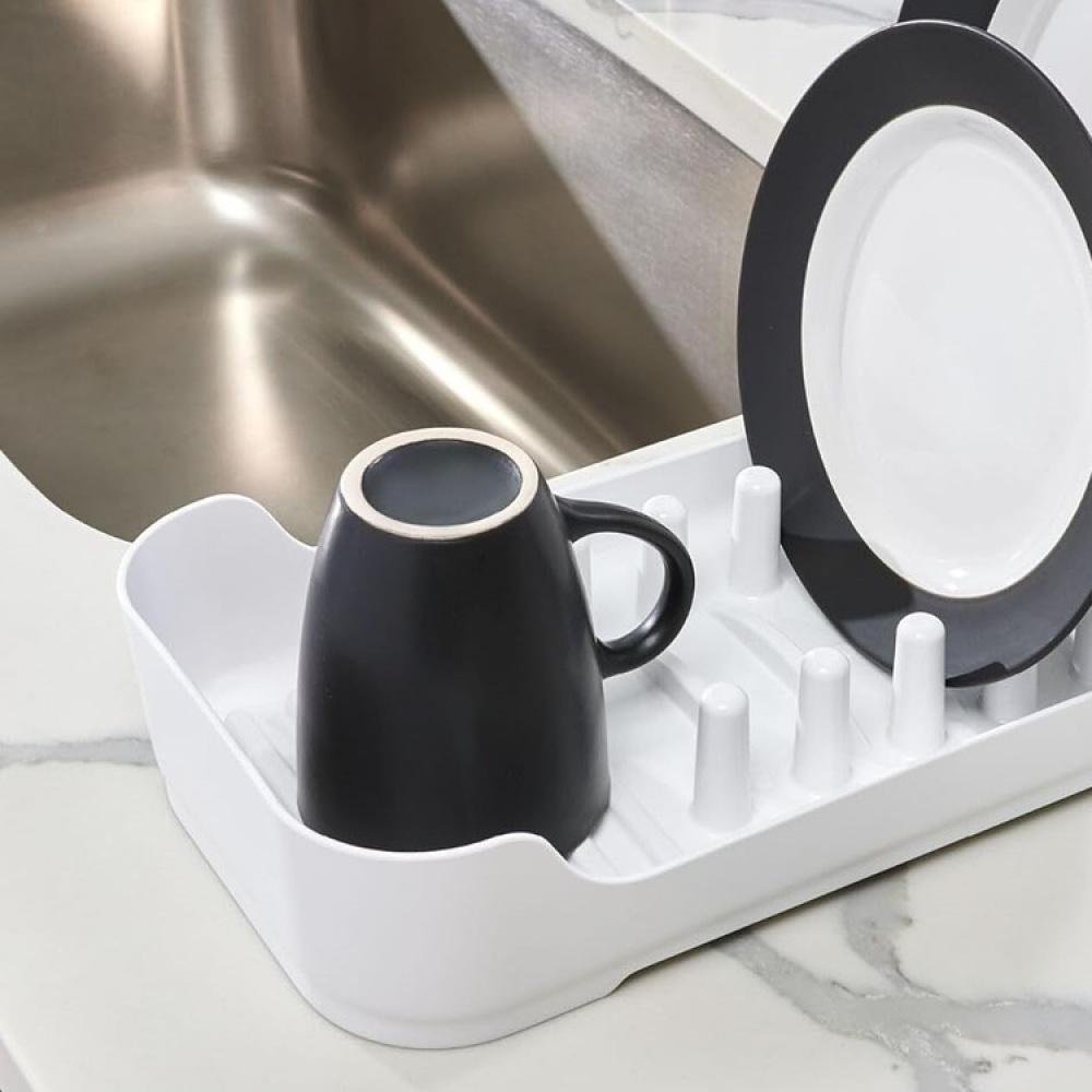 Dish rack, Compact, ID RPET MINI DRAINER, 43 x 19 x H 7,6 cm, White in the group Storage / Kitchen storage / Dish racks and sink accessories at SmartaSaker.se (40451)