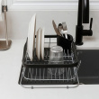 Dish Rack with extendable rails, SINKIN, MULTI-USE, 36,5 x 29 x H14 cm, Umbra, Black / silver Dish Rack with extendable rails, SINKIN, MULTI-USE, 36,5 x 29 x H14 cm, Umbra, Black / silver