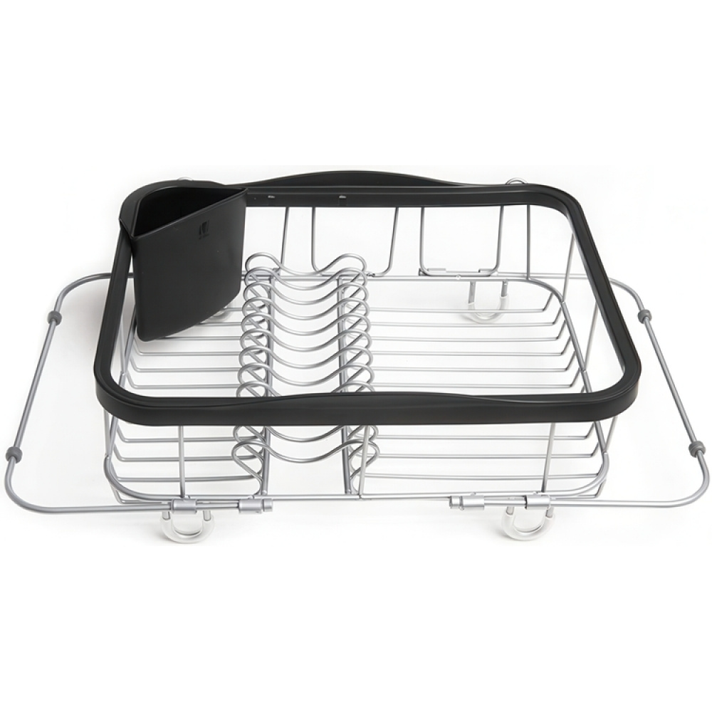 Dish Rack with extendable rails, SINKIN, MULTI-USE, 36,5 x 29 x H14 cm, Umbra, Black / silver in the group Storage / Kitchen storage at SmartaSaker.se (40452)