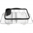 Dish Rack with extendable rails, SINKIN, MULTI-USE, 36,5 x 29 x H14 cm, Umbra, Black / silver Dish Rack with extendable rails, SINKIN, MULTI-USE, 36,5 x 29 x H14 cm, Umbra, Black / silver