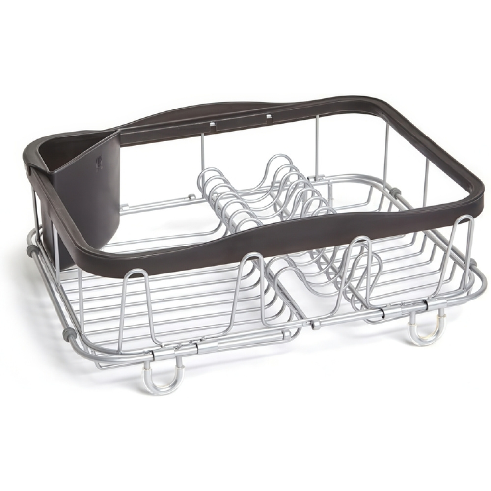 Dish Rack with extendable rails, SINKIN, MULTI-USE, 36,5 x 29 x H14 cm, Umbra, Black / silver in the group Storage / Kitchen storage at SmartaSaker.se (40452)