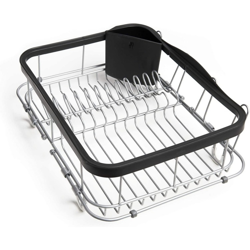 Dish Rack with extendable rails, SINKIN, MULTI-USE, 36,5 x 29 x H14 cm, Umbra, Black / silver in the group Storage / Kitchen storage at SmartaSaker.se (40452)