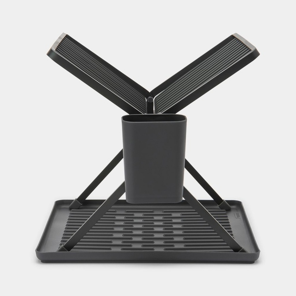Dish Rack, BRABANTIA COMPACT FOLDABLE DISH RACK, 33 x 37 x H 31,5 cm, Dark Grey in the group Storage / Kitchen storage / Dish racks and sink accessories at SmartaSaker.se (40455)