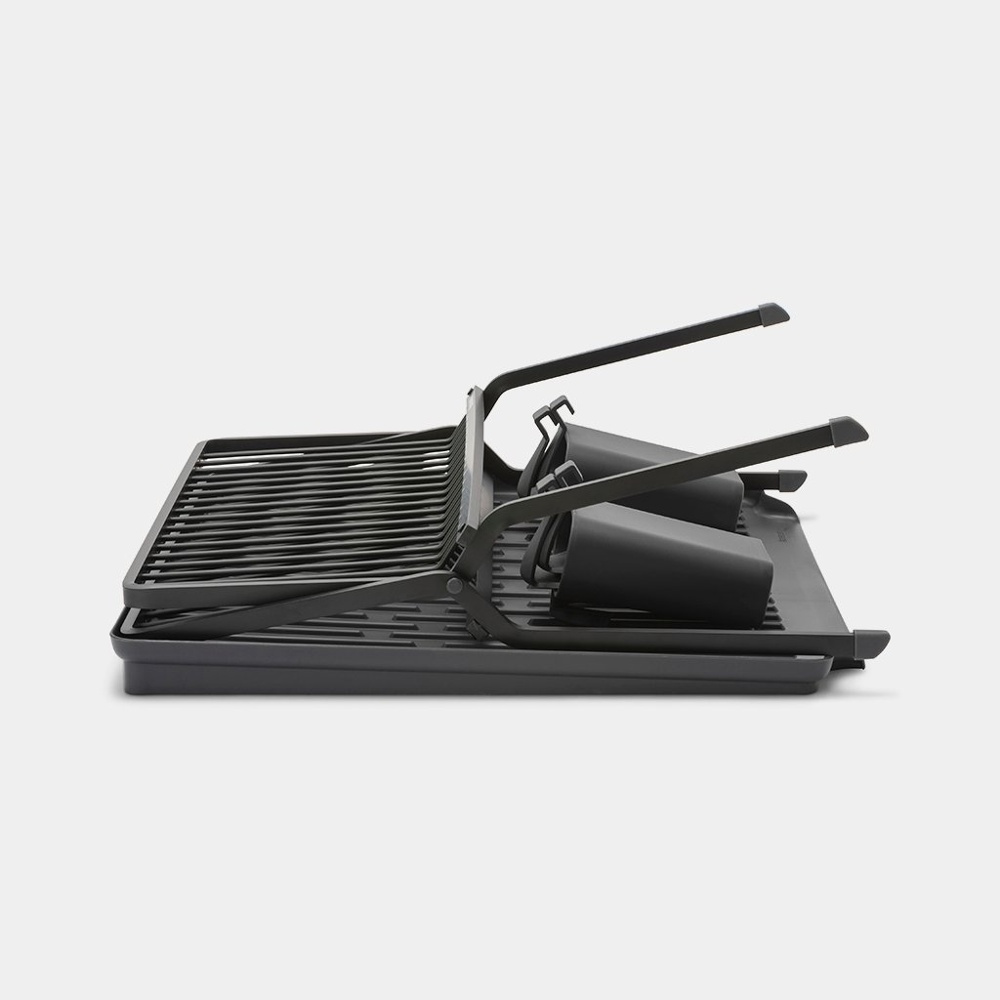 Dish Rack, BRABANTIA COMPACT FOLDABLE DISH RACK, 33 x 37 x H 31,5 cm, Dark Grey in the group Storage / Kitchen storage / Dish racks and sink accessories at SmartaSaker.se (40455)