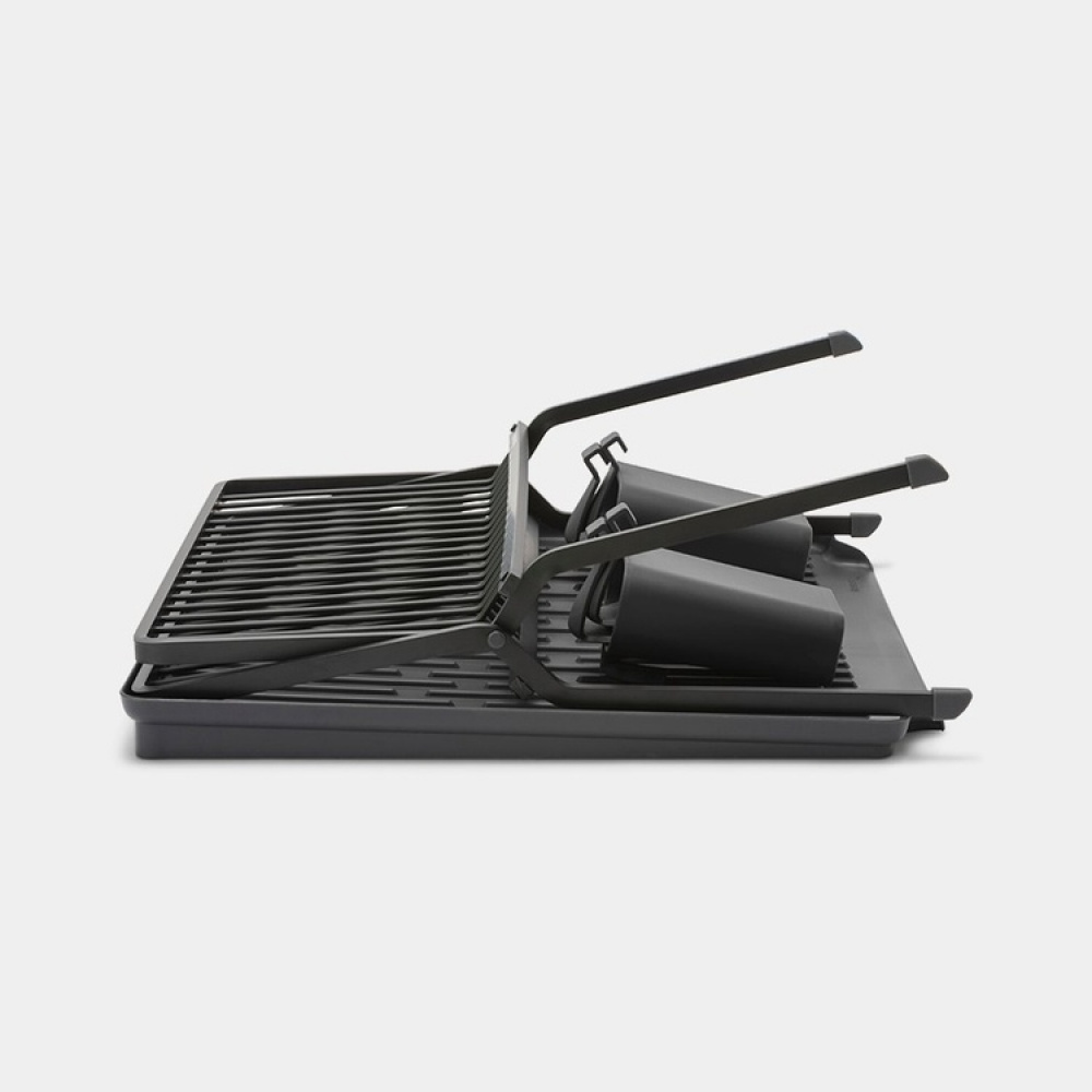 Dish Rack, BRABANTIA COMPACT FOLDABLE DISH RACK, 33 x 37 x H 31,5 cm, Dark Grey in the group Storage / Kitchen storage / Dish racks and sink accessories at SmartaSaker.se (40455)