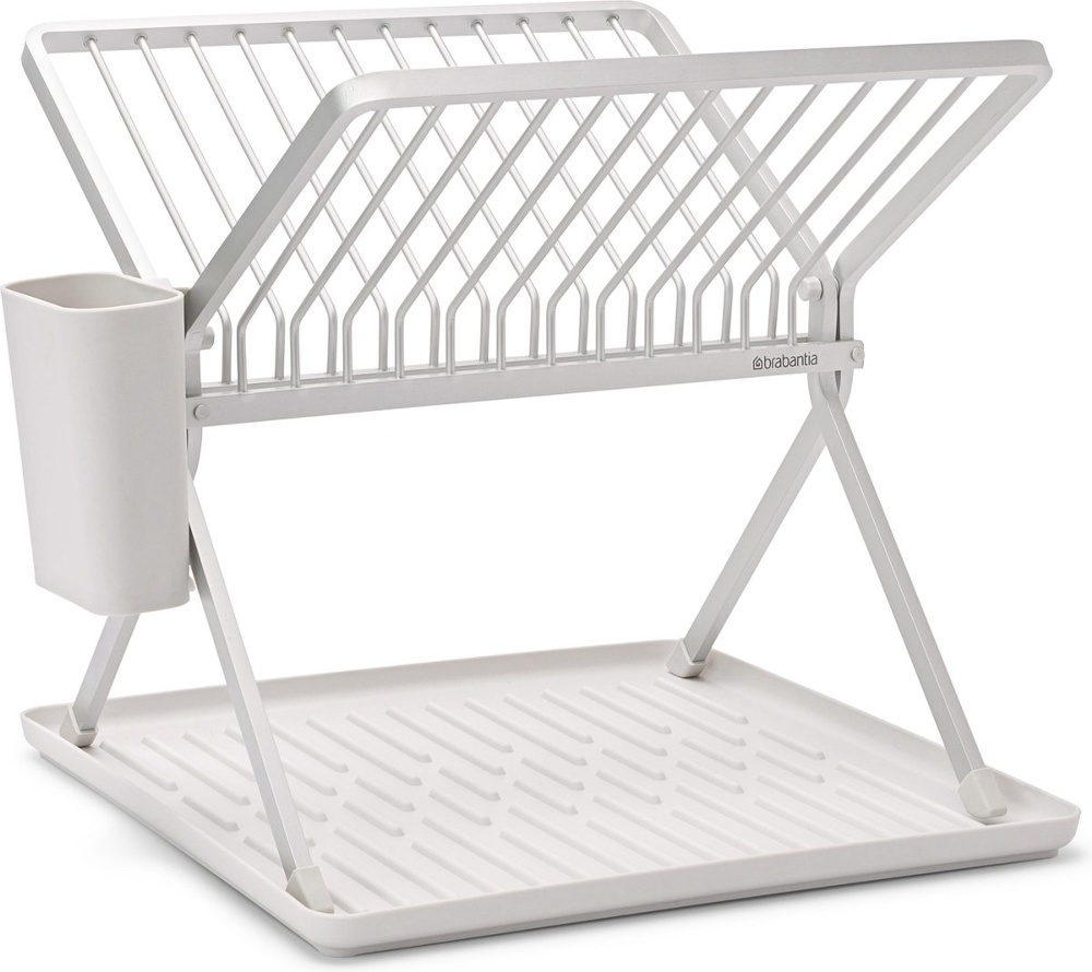 Dish Rack, BRABANTIA COMPACT FOLDABLE DISH RACK, 33 x 37 x H 31,5 cm, Light Grey in the group Storage / Kitchen storage / Dish racks and sink accessories at SmartaSaker.se (40456)