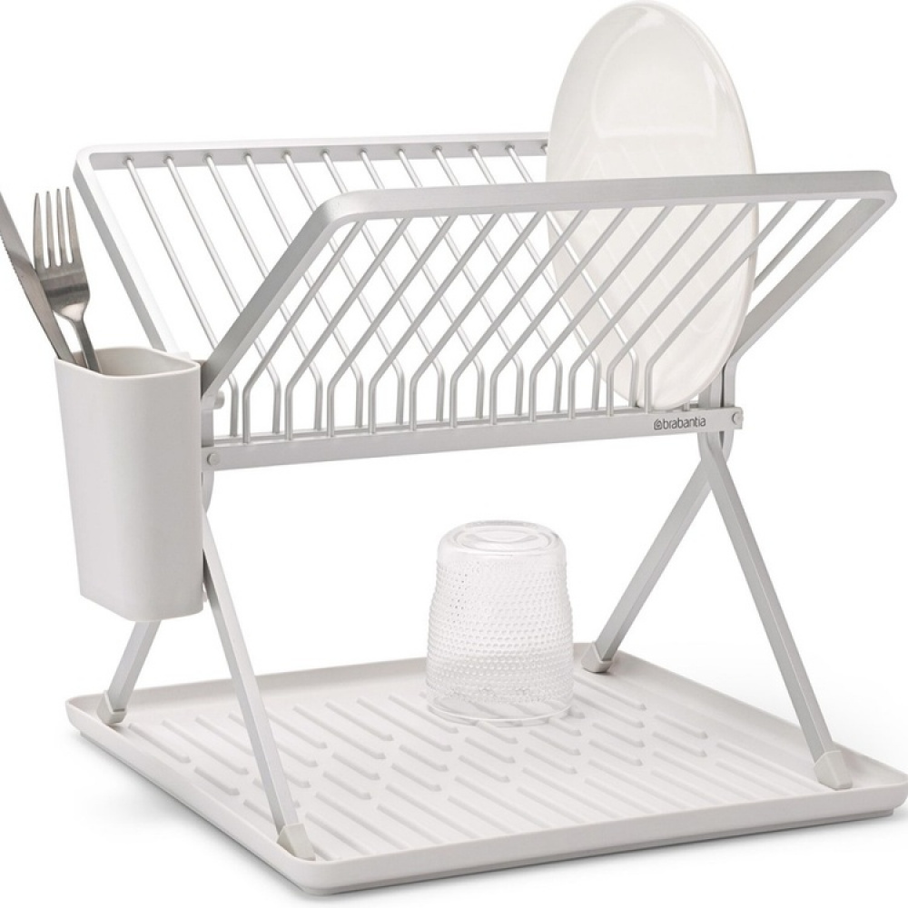 Dish Rack, BRABANTIA COMPACT FOLDABLE DISH RACK, 33 x 37 x H 31,5 cm, Light Grey in the group Storage at SmartaSaker.se (40456)