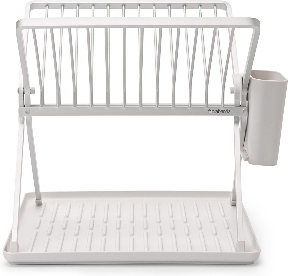 Dish Rack, BRABANTIA COMPACT FOLDABLE DISH RACK, 33 x 37 x H 31,5 cm, Light Grey in the group Storage / Kitchen storage / Dish racks and sink accessories at SmartaSaker.se (40456)