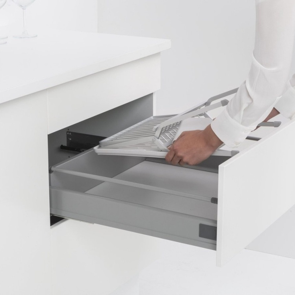 Dish Rack, BRABANTIA COMPACT FOLDABLE DISH RACK, 33 x 37 x H 31,5 cm, Light Grey in the group Storage at SmartaSaker.se (40456)