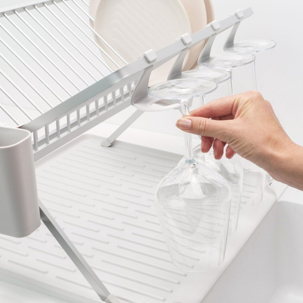 Dish Rack, BRABANTIA LARGE FOLDABLE DISH RACK, 42 x 51 x H 33 cm in the group Storage / Kitchen storage / Dish racks and sink accessories at SmartaSaker.se (40457)