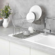 Dish Rack, 2 levels, cutlery basket, EXCLUSIVE DUO, 45 x 23 x H36 cm, stainless steel