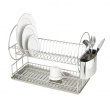 Dish Rack, 2 levels, cutlery basket, EXCLUSIVE DUO, 45 x 23 x H36 cm, stainless steel
