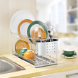 Dish Rack, 2 levels, cutlery basket, EXCLUSIVE DUO, 45 x 23 x H36 cm, stainless steel