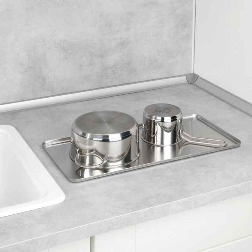 Dish Rack, 2 levels, cutlery basket, EXCLUSIVE DUO, 45 x 23 x H36 cm, stainless steel in the group Storage / Kitchen storage / Dish racks and sink accessories at SmartaSaker.se (40462)