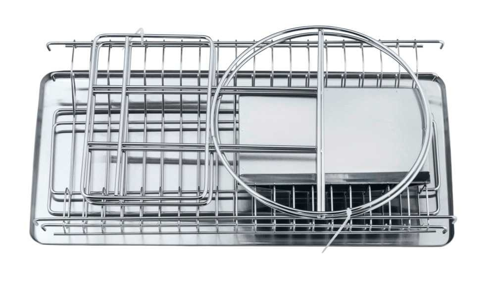 Dish Rack, 2 levels, cutlery basket, EXCLUSIVE DUO, 45 x 23 x H36 cm, stainless steel in the group Storage / Kitchen storage / Dish racks and sink accessories at SmartaSaker.se (40462)