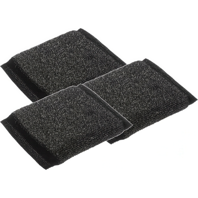 Scrubbing Sponges, Set of 3, ÉPONGES EN INOX, 10 x 9 cm, Black in the group Storage / Cleaning and waste sorting / Cloths and brushes at SmartaSaker.se (40463)