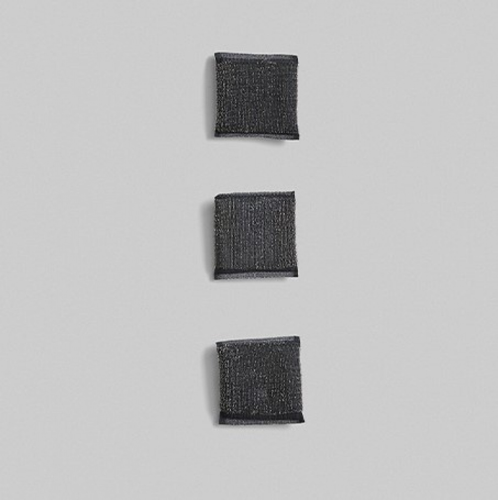Scrubbing Sponges, Set of 3, ÉPONGES EN INOX, 10 x 9 cm, Black in the group Storage / Cleaning and waste sorting / Cloths and brushes at SmartaSaker.se (40463)