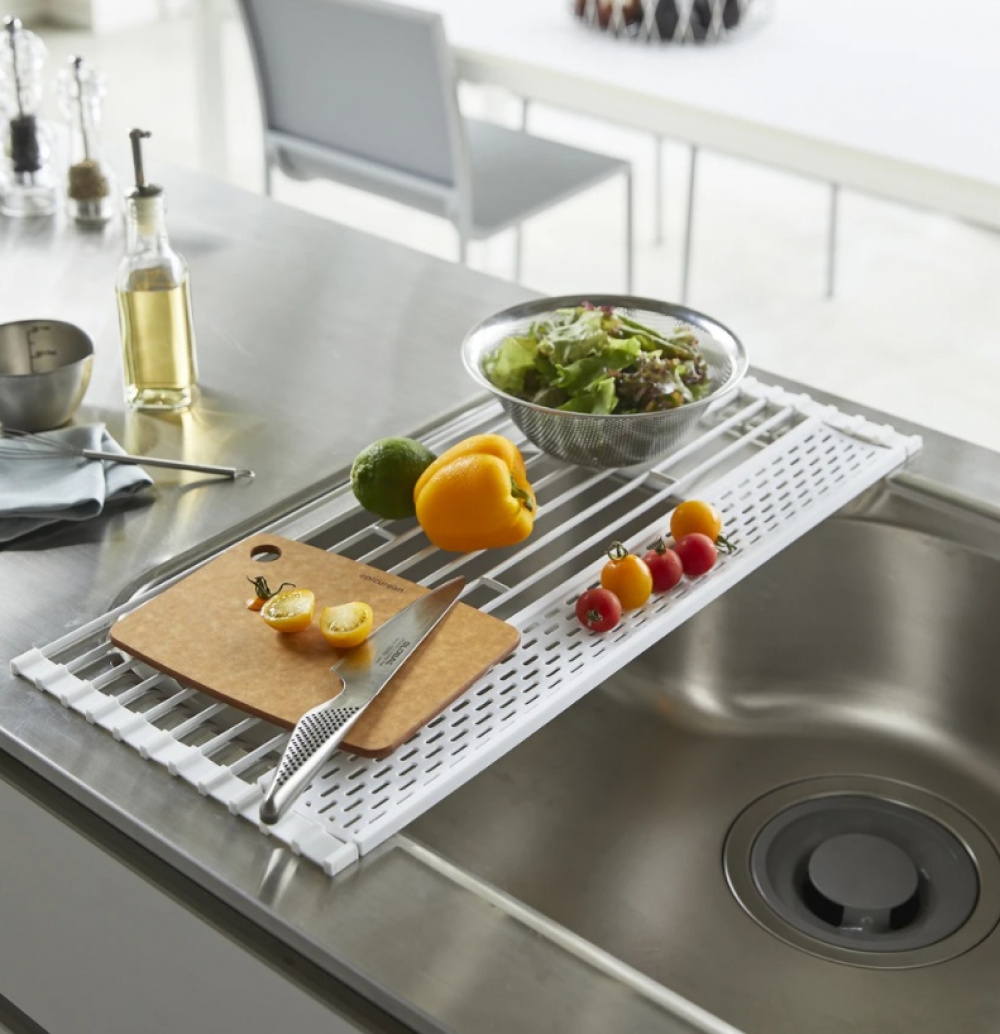Draining Mat, TOWER FOLDABLE DRAINER, 42 x 26 x H 0,8 cm, Yamazaki, White in the group Storage / Kitchen storage / Dish racks and sink accessories at SmartaSaker.se (40470)