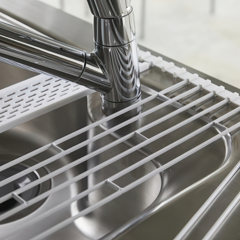 Draining Mat, TOWER FOLDABLE DRAINER, 42 x 26 x H 0,8 cm, Yamazaki, White in the group Storage / Kitchen storage at SmartaSaker.se (40470)