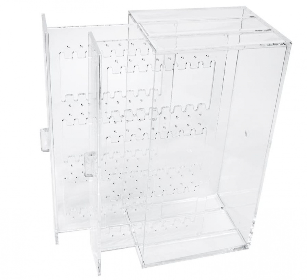 Holder for 32 earrrings, ARTEAGA DISPLAY STAND, 9,3 x 13 x H 24 cm , Clear in the group Storage / Bedroom storage / Jewelry storage at SmartaSaker.se (40472)