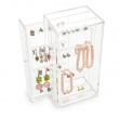 Holder for 32 earrrings, ARTEAGA DISPLAY STAND, 9,3 x 13 x H 24 cm , Clear Holder for 32 earrrings, ARTEAGA DISPLAY STAND, 9,3 x 13 x H 24 cm , Clear