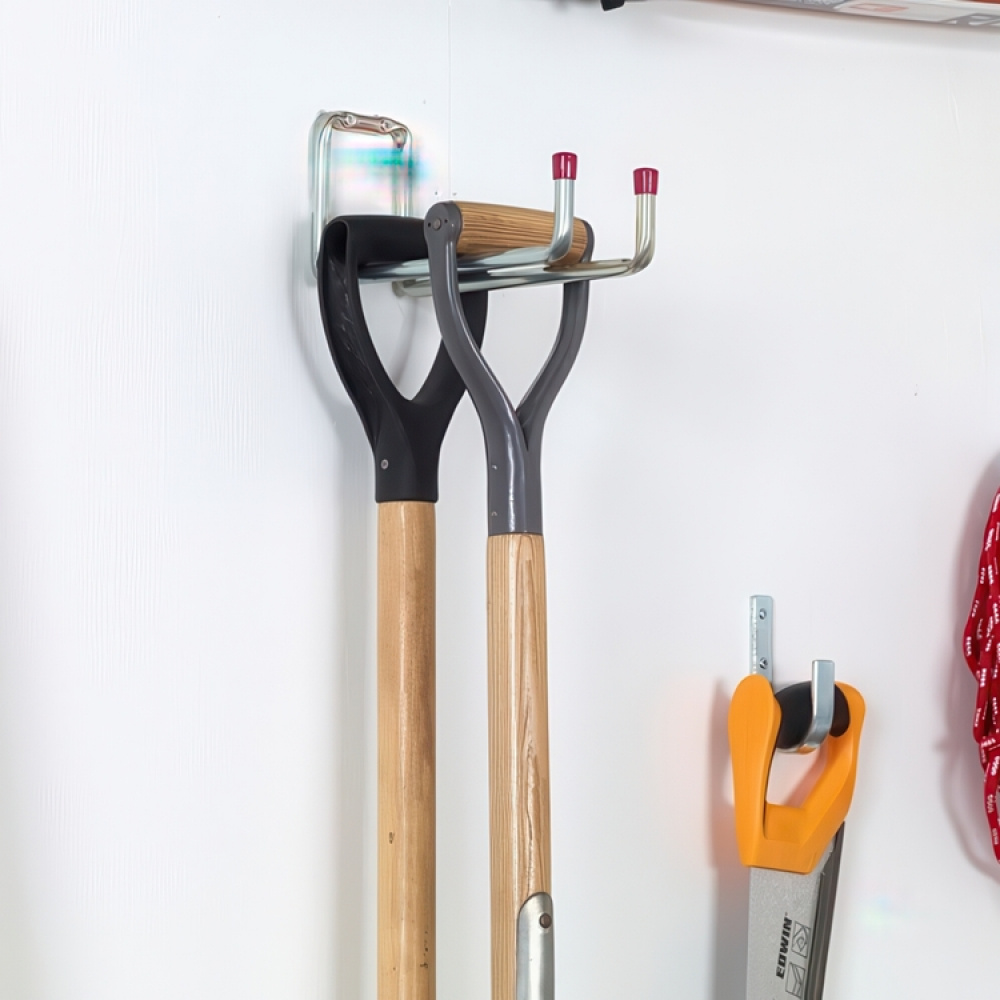 Utility hook, bent, 32 cm, HABO 8530, Silver / Red in the group Storage / Storage room and garage / Utensil holders at SmartaSaker.se (40482)