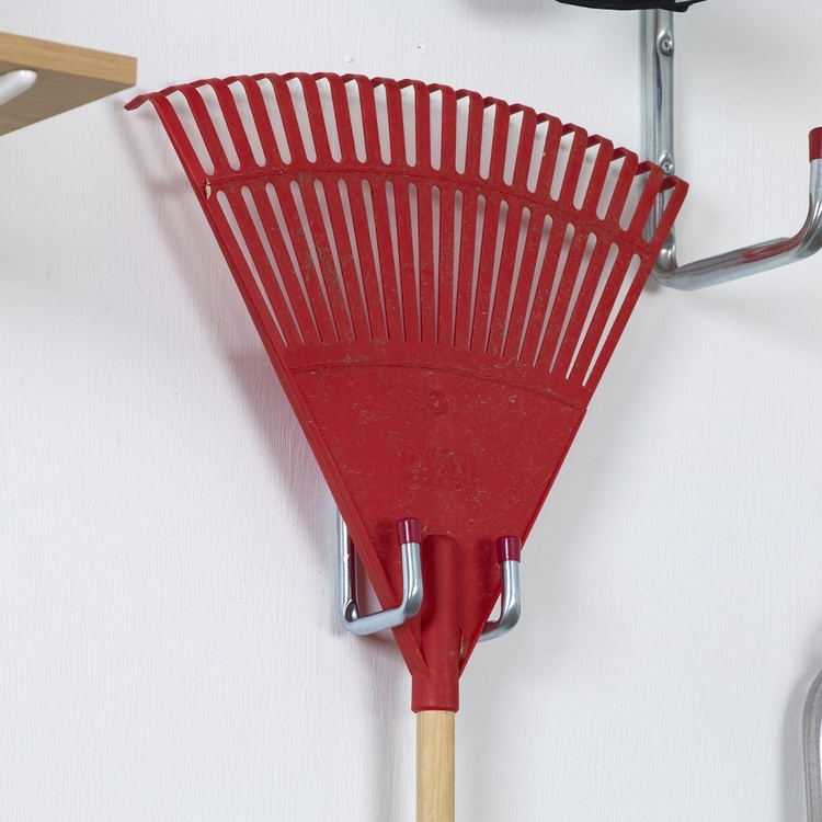 Utility hook, bent, 7cm, HABO 8527, Silver / Red in the group Storage / Storage room and garage / Utensil holders at SmartaSaker.se (40483)